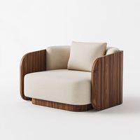 Fauteuil de salon moderne en bois fait main, durable, avec housse amovible, écologique, pour salle à manger, hôtel, chambre, appartement - Vente en gros usine