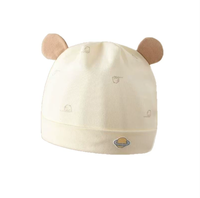 Gorro de Bebé Recién Nacido, Bonito y Estampado, de Doble Capa, de Algodón Suave, sin Costuras, Unisex, para Primavera, Otoño e Invierno