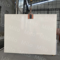 Dalles de Terrazzo ML-ST011-Prefabricated Grande Dalle avec Fond Blanc Cailloux Blancs pour Application de Table de Chambre à Coucher