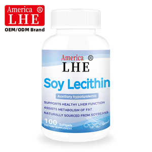 ผู้ผลิตอาหารเสริมเลซิตินจากถั่วเหลืองแบบ OEM 500 มก. กรดไขมันจำเป็นเพื่อเสริมสร้างการทำงานของสมอง 120 แคปซูลนิ่มเลซิตินจากถั่วเหลือง - Product Image 1