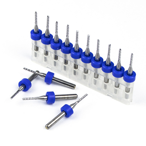 Thép Vonfram cacbua cuối phay cắt rắn Carbide PCB Router <span class=keywords><strong>bits</strong></span> với Ngô răng sợi thủy tinh vật liệu composite PCB Cutter - Product Image 3