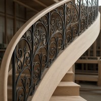 Escalier flottant avec marches en blocs blancs, balustrade en verre, escalier suspendu intérieur, escalier moderne minimaliste pour la maison