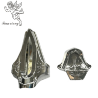Modèle 23 #   Pièces d'angle décoratives modernes en chrome argenté pour cercueil, style américain, fournitures funéraires, accessoires, vente en gros