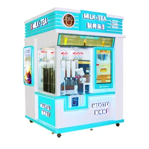 robot boba tea vending machine boba milk tea vending machine for boba tea for hot sell qr code Manufacturer