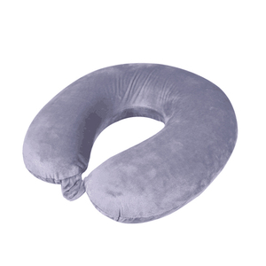 U <b>Shape</b> Memory <b>Foam</b> Travel Pillow Velvet Neck Support Portable 28x26x14cm Solid Color <b>for</b> Adults - Product Image 6