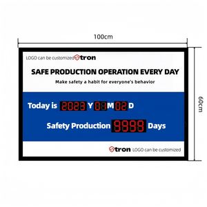 工場供給 無傷害日 サイン 新デザイン デジタル電子日数カウンター 安全スコアボード - Product Image 4