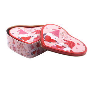 กล่องลูกกวาดหลากสีกระป๋องรูปหัวใจสำหรับทำเค้กขนมขบเคี้ยวกล่องของขวัญช็อกโกแลตเคลือบดีบุกน่ารักสำหรับวันวาเลนไทน์ - Product Image 6