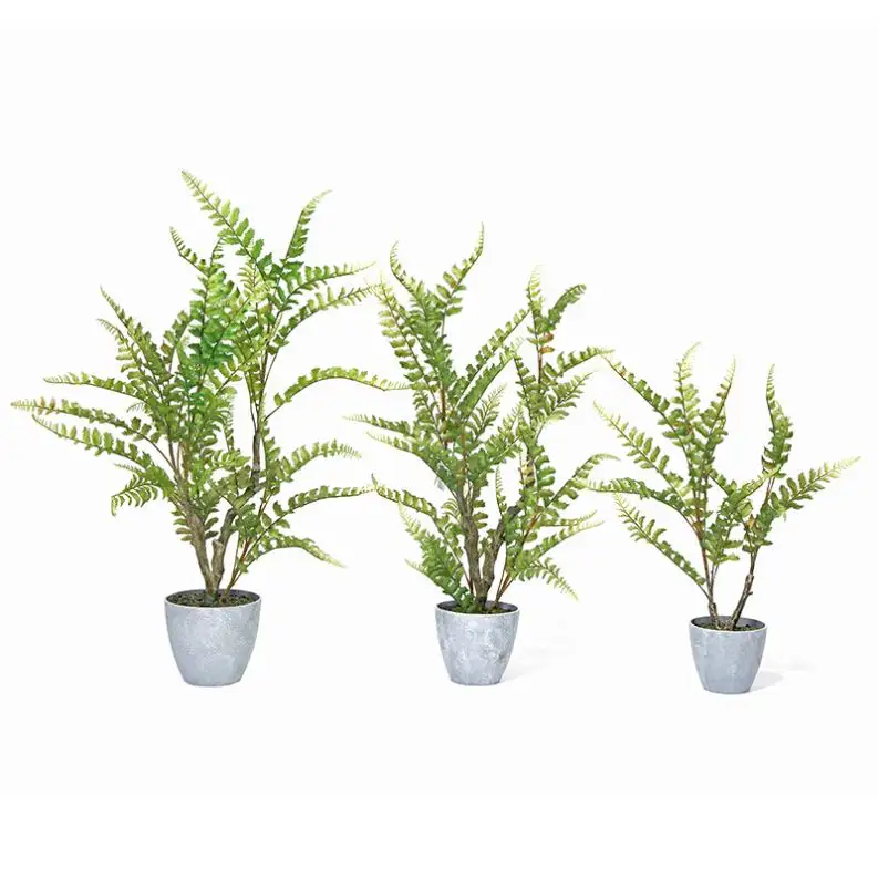 Real feel leaves Artificial Potted Plants Trees Fern Leaves Plant for Decoration