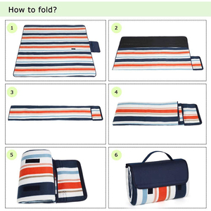 Nhà Máy Bán buôn tùy chỉnh thêm quá khổ cát miễn phí không thấm nước chống nắng xách tay cắm trại bãi biển dã ngoại <span class=keywords><strong>Mat</strong></span> chăn với túi - Product Image 4