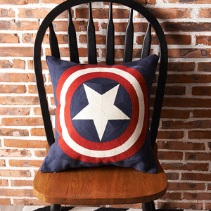 American Style <strong>Marvel</strong> Pattern Decorative Throw Pillow Case <strong>Cushion</strong> Covers Accept Custom LOGO Jacquard Embroidered Pillow Cases - Product Image 3