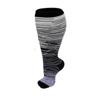 Chaussettes de compression personnalisées de bonne qualité pour la récupération de la performance sportive mollet large soutien athlétique de taille extra large