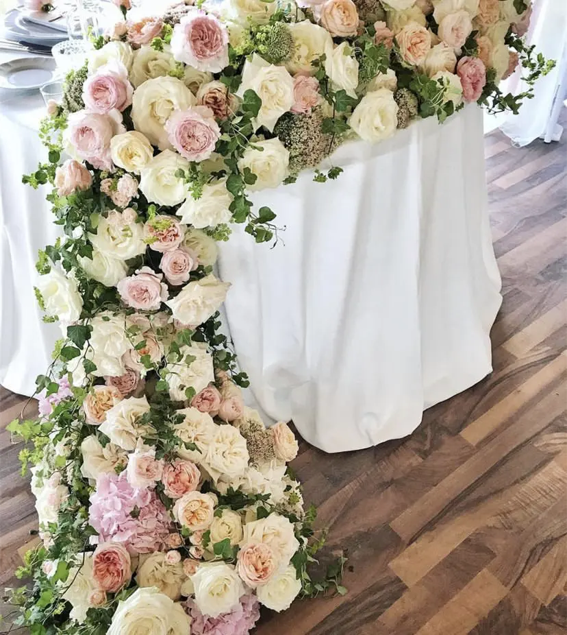 ผ้าปูโต๊ะลายดอกไม้ทำจากผ้าไหมหรูหรา,ประดับโต๊ะสำหรับงานแต่งงานงานเลี้ยง