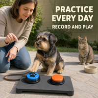 Jouet interactif en ABS avec bouton-poussoir et enregistreur vocal pour animaux de compagnie, avec boîte à sons électronique pour l'entraînement des chiens et des chats et la communication à domicile