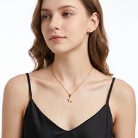 Collar con Colgante de Circonita Cúbica Tallada en Forma de Estrella, Acero Inoxidable 316L, Baño PVD en Oro y Plata, Antideslustre, Joyería Minimalista Celestial para Mujer, Regalo, OEM