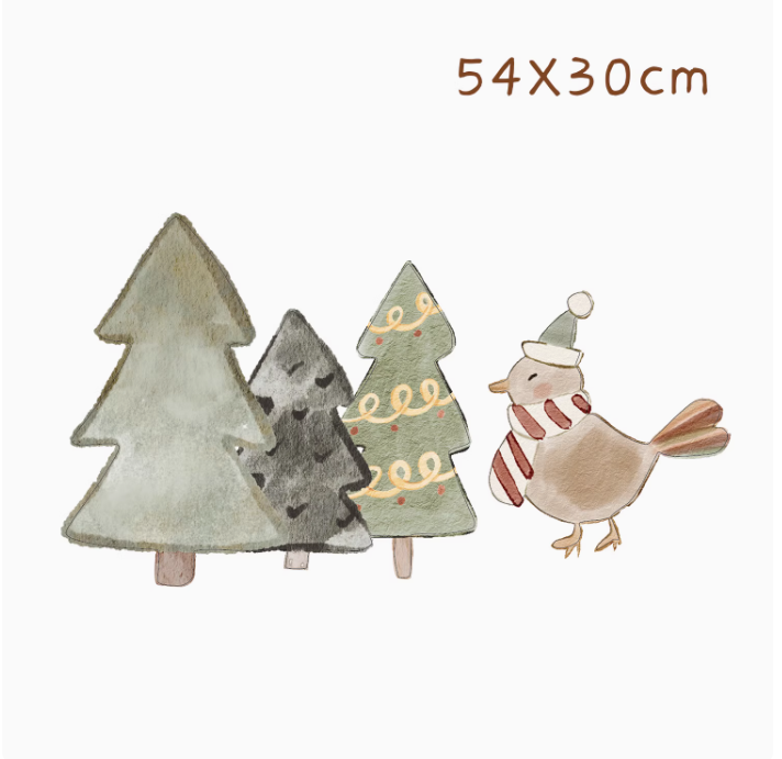 Bird Selecting Christmas Trees