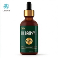 LUVVITA OEM Marque Privée Gouttes de Chlorophylle Liquide Originale à Boire Suppléments Naturels à Base de Plantes Gouttes Liquides de Chlorophylle Splina