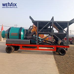 YHZM2000 Planta dosificadora de hormigón móvil Mezclador de tambor Tipo de tambor Planta mezcladora móvil - Product Image 1