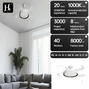 Ventilador de Techo Retráctil de 42 Pulgadas, Nuevo Diseño con Luz, Ventilador de Techo Inteligente Invisible con Control Remoto - Product Image 5