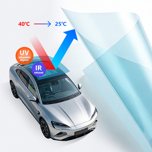 Film teinté pour vitres <span class=keywords><strong>de</strong></span> <span class=keywords><strong>voiture</strong></span> en TPU PET, anti-UV 99%, anti-IR 90%, anti-éclats, anti-rayures, répulsif thermique - Product Image 1