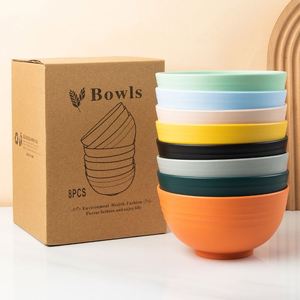 Juego de 8 Tazones de Plástico con Logotipo Personalizado, Tazón para Verduras y Ensaladas, Simple para la Escuela - Product Image 3