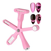Nouveau bâtonnet magnétique multifonction 6-en-1 pour vernis gel œil de chat, super puissant, pour motifs croisés et forme œil de chat