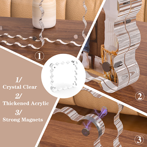 Clear Scalloped Booth Photo <strong>Frame</strong> 5x5, <strong>Perspex</strong> Square <strong>Picture</strong> <strong>Frame</strong>, Acrylic Photo <strong>Frame</strong> for 5x5, 4x4, 3x3 <strong>Picture</strong> Display - Product Image 4