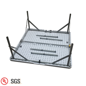 34 ''extérieur 86cm 4 sièges En Plastique Carré Pliable <span class=keywords><strong>Table</strong></span> Camping <span class=keywords><strong>Table</strong></span> Pliante Carrée - Product Image 3