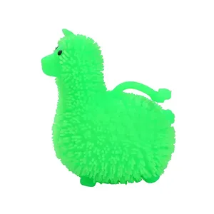 Jincan Factory Direct New Arrival Cartoon <b>Alpaca</b> Hairy Ball <b>Toy</b> TPR Inflatable Flashing Puffer Sensory Fidget <b>Toy</b> for Boys Girls - Product Image 6