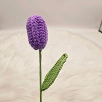 Bouquet de tulipes en crochet artistique, fleur sculpturale tricotée, Art tricoté, Sourcing unique - Fête des Mères, Noël, Pâques, Personnalisé