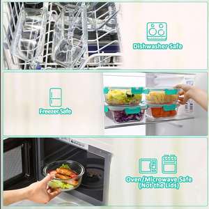 2025 New Top Design Microwavable Leak Proof Glass Food Storage <b>Container</b> Detachable Lid Dishwasher Safe Eco-Friendly Low Price - Product Image 4