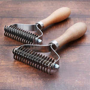 Stainless Steel & Wood <b>Pet</b> <b>Brush</b> & Combs for Dog Cat & Small Animal Hair Cleaning and Dematting - Product Image 2