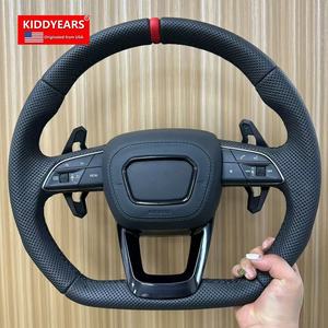 Convient pour <span class=keywords><strong>Audi</strong></span> Q5L Q7 Q8 A6 A7, ensemble de volant plat, modèle sport, volant en fibre de carbone de type D - Product Image 3