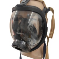 Masque complet en silicone pur SCBA sphérique ignifuge haute définition avec système HUD pour le sauvetage des pompiers de pompier