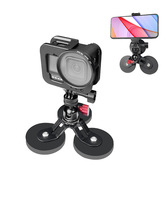 SHOOT Dudukan Kamera Magnetik Mobil Portabel Bahan Aluminium Alloy Tugas Berat Terlaris Kompatibel dengan Kamera Aksi Hero 12/11 Cina