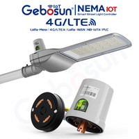 Contrôleur d'éclairage public intelligent IoT Gebosun 4G/LTE NEMA, plateforme SCCS, module de gradation intelligent, éclairage public LED 200W, certifié ROHS