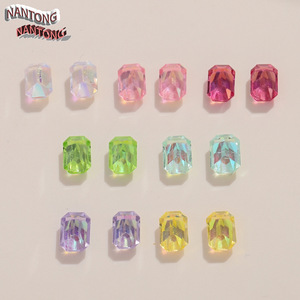 เรซิ่นรูปทรงแปดเหลี่ยมขนาด 4x6 มม. สีลูกกวาด สำหรับตกแต่งเล็บ DIY สไตล์ญี่ปุ่น - Product Image 1
