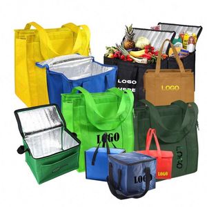 Sac isotherme pliable personnalisé avec impression de logo, sac isotherme souple, boîte isotherme laminée, capacité 6 canettes - Product Image 4