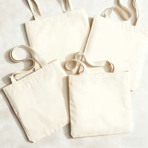 Sac shopping réutilisable en toile de coton bio, couleur unie, recyclé, impression personnalisée OEM ODM. - Product Image 5