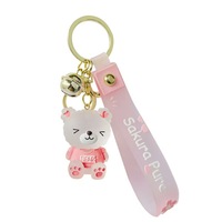 Porte-clés en gros avec breloque mignonne en forme d'ours de dessin animé pour sacs, téléphones portables, clés de voiture - Accessoire cadeau tendance pour couple