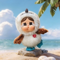 Vente en gros de figurines en peluche authentiques POP MART de la série Dear Birds, porte-clés mignons, boîte mystère, ornements de collection exquis, pendentifs en peluche