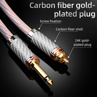 Câble HIFI 6,5 mm vers RCA plaqué or, gaine en PVC stéréo pour haut-parleur et microphone, en stock