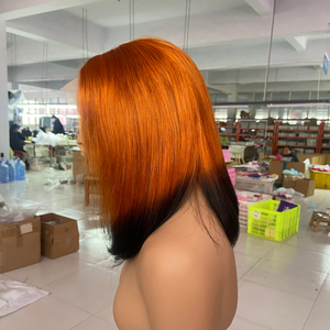 Perruque Bob Ombrée Droite Double Drawn en Cheveux Vierges Alignés, avec Closure HD 5x5, 100% Cheveux Humains, Perruques Lace Front pour Femmes - Product Image 2