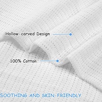 Couverture Thermique Gaufrée en Coton Premium Respirante, Durable et Confortable pour Hôpital, Hôtel, Maison, Spa