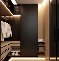 Dressing moderne et durable avec coiffeuse, mobilier de chambre modulaire écologique pour projets de villas de luxe