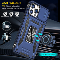 Coque antichoc renforcée aux quatre coins pour iPhone 16 17 18 Pro Max avec protection coulissante de l'objectif et design de confidentialité