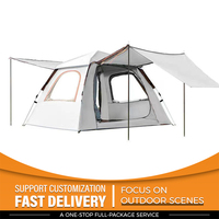 Tente de camping intégrée 2 en 1 entièrement automatique, une chambre, imperméable, en Oxford, portable, pour aventures en plein air