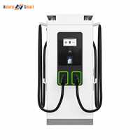Chargeur EV DC CCS2 certifié TUV 320 kW, double connecteur, station de recharge publique avec système de gestion des câbles