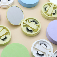 Nouvelle mise à niveau quantique cils magnétiques pleine bande cils de vison fibre végétale cils naturels vendeur personnaliser l'emballage sans colle