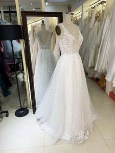 2025 nuovi eleganti abiti da <span class=keywords><strong>sposa</strong></span> una linea di fiori di pizzo abito da <span class=keywords><strong>sposa</strong></span> Tulle netto formale ospite delle donne per la <span class=keywords><strong>sposa</strong></span> della ragazza - Product Image 3