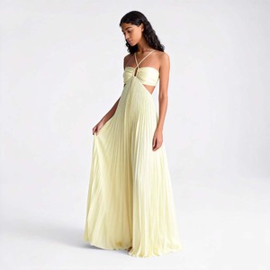 Sexy French Halter Neck <strong>Dress</strong> Off Shoulder Ruffled Maxi <strong>Dress</strong> For Women, Beach Party Evening Gown, Summer Vacation Chiffon <strong>Dress</strong> - Product Image 4